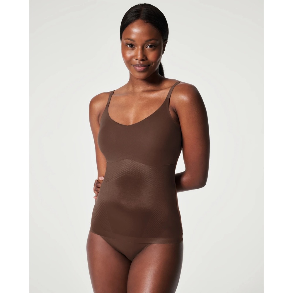 SPANX Shape Invisible‎ Cami Tank Shapewear Size 2X Chestnut Brown 10259R